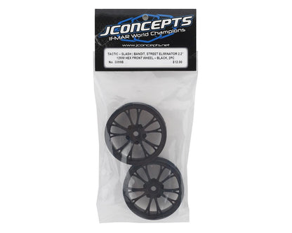 JConcepts 3399B Tactic Street Eliminator 2.2" Front Drag Racing Wheels (2) (Blac