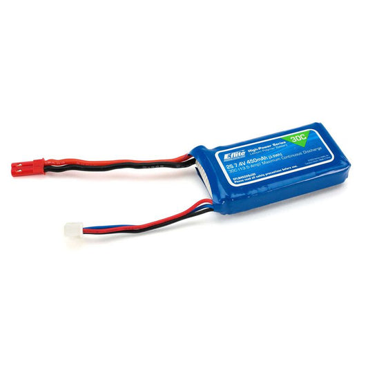 Batterie LiPo E-FLITE 7,4 V 450 mAh 2S 30C : JST