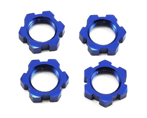 Traxxas 7758 X-Maxx 17mm Splined Wheel Nut (Blue) (4)