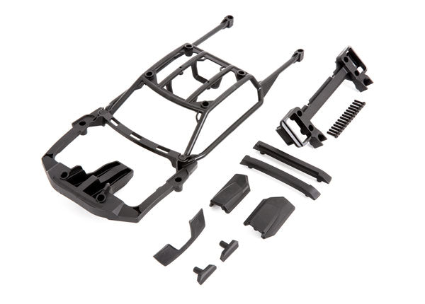 Traxxas 9513X Body support (assembled with front mount & rear latch)/ skid pads