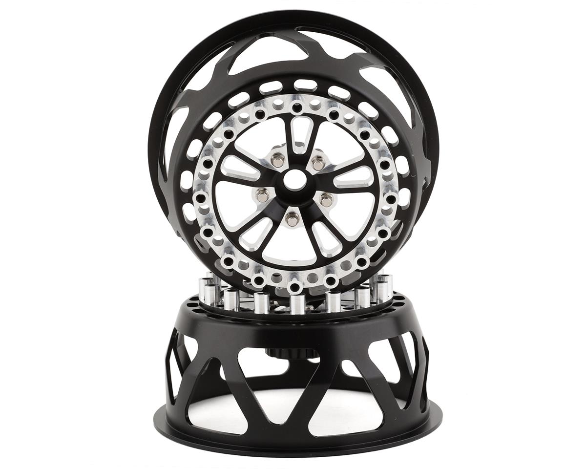 SSD 00515 RC V Spoke Light Weight Drag Rear Main Wheel Inserts (Black) (2)