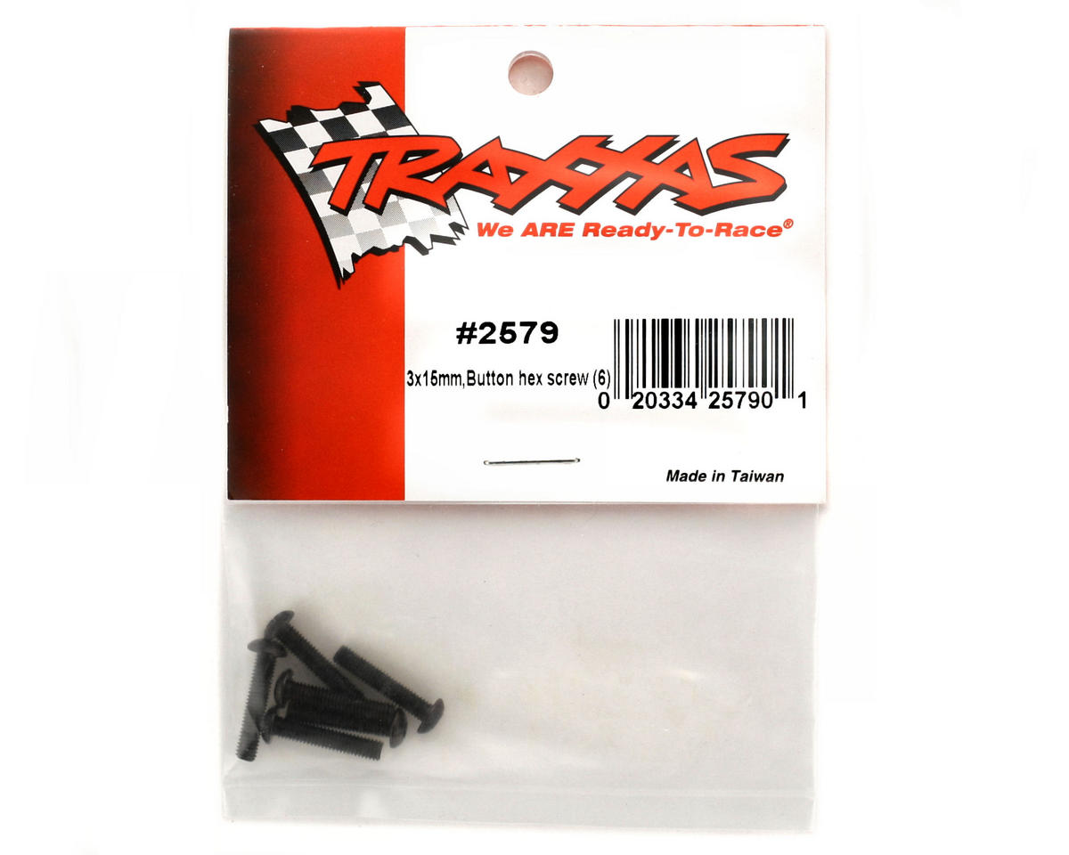 Traxxas 2579 3x15mm Button Head Screws (6)