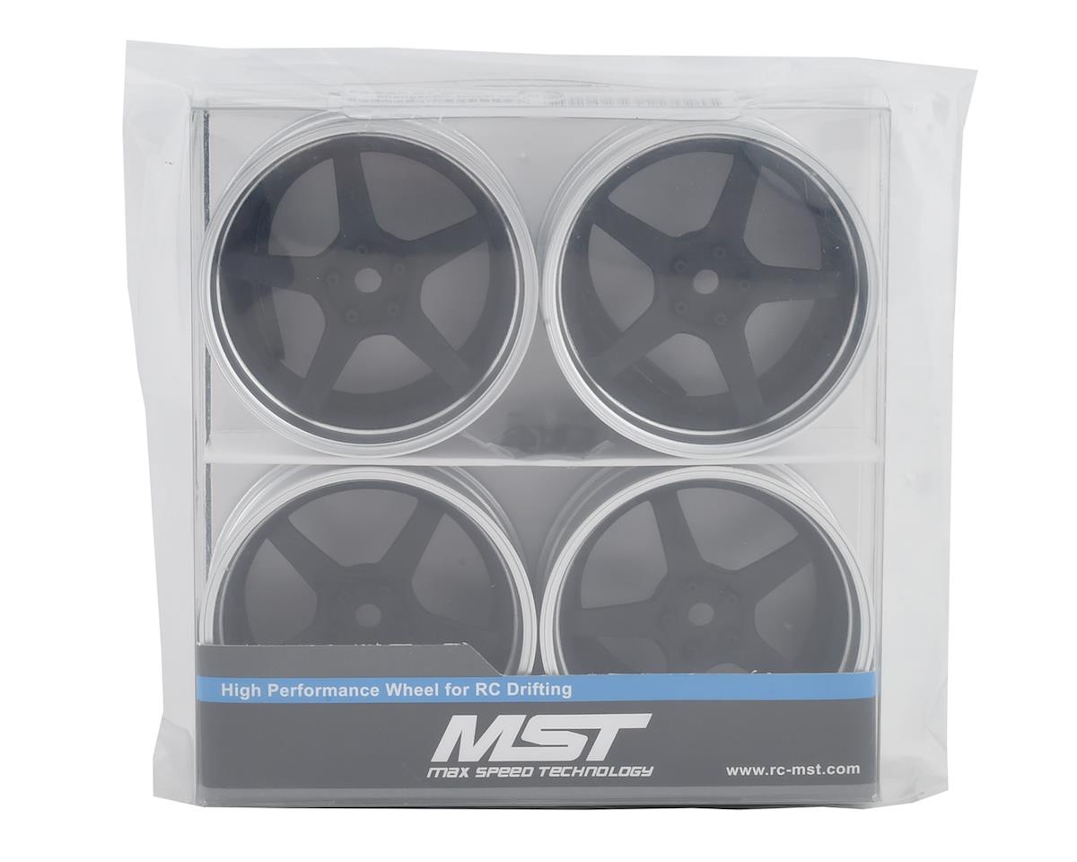 MST MXS-832110FBK MST GT Wheel Set (Matte Silver/Black) (4) (Offset Changeable)