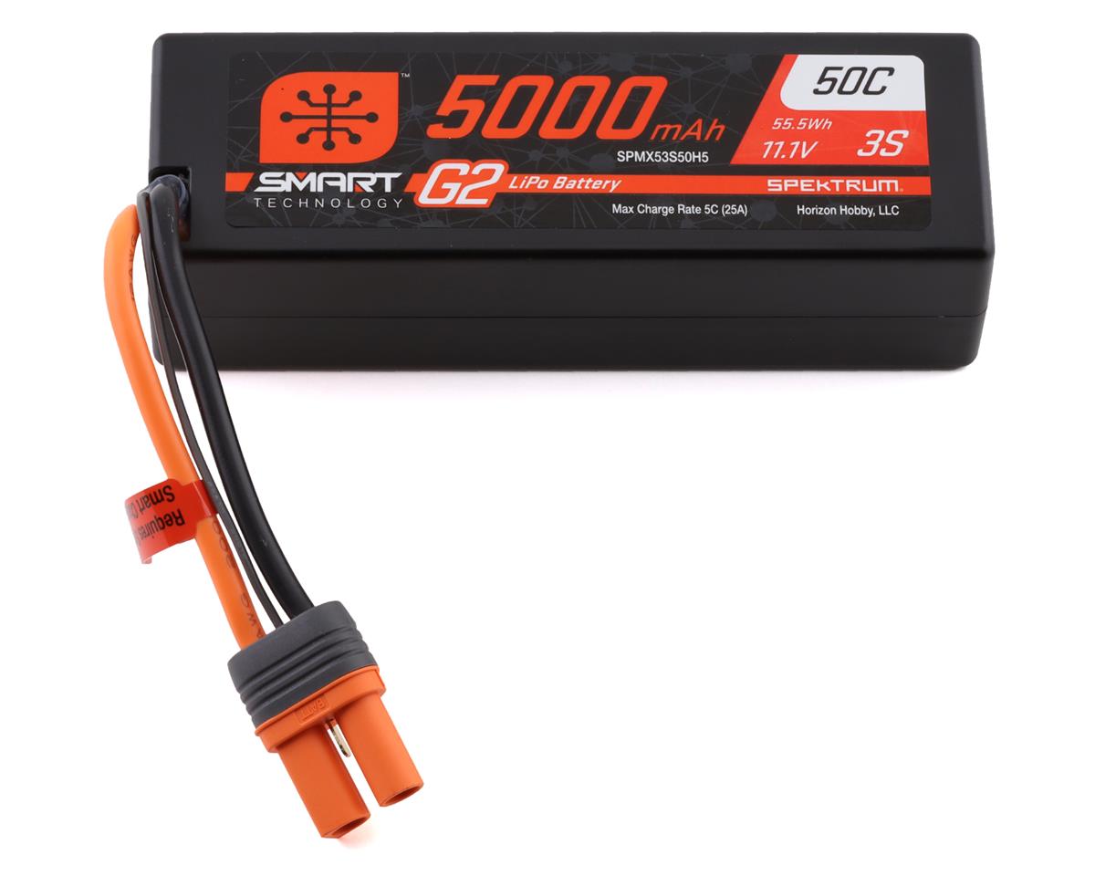 Batterie Spektrum RC 3S Smart G2 LiPo 50C (11,1 V/5 000 mAh) avec connecteur IC5