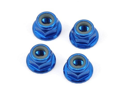 Pro-Line 6100-00 Écrou de blocage de roue dentelé de 4 mm (bleu) (4)