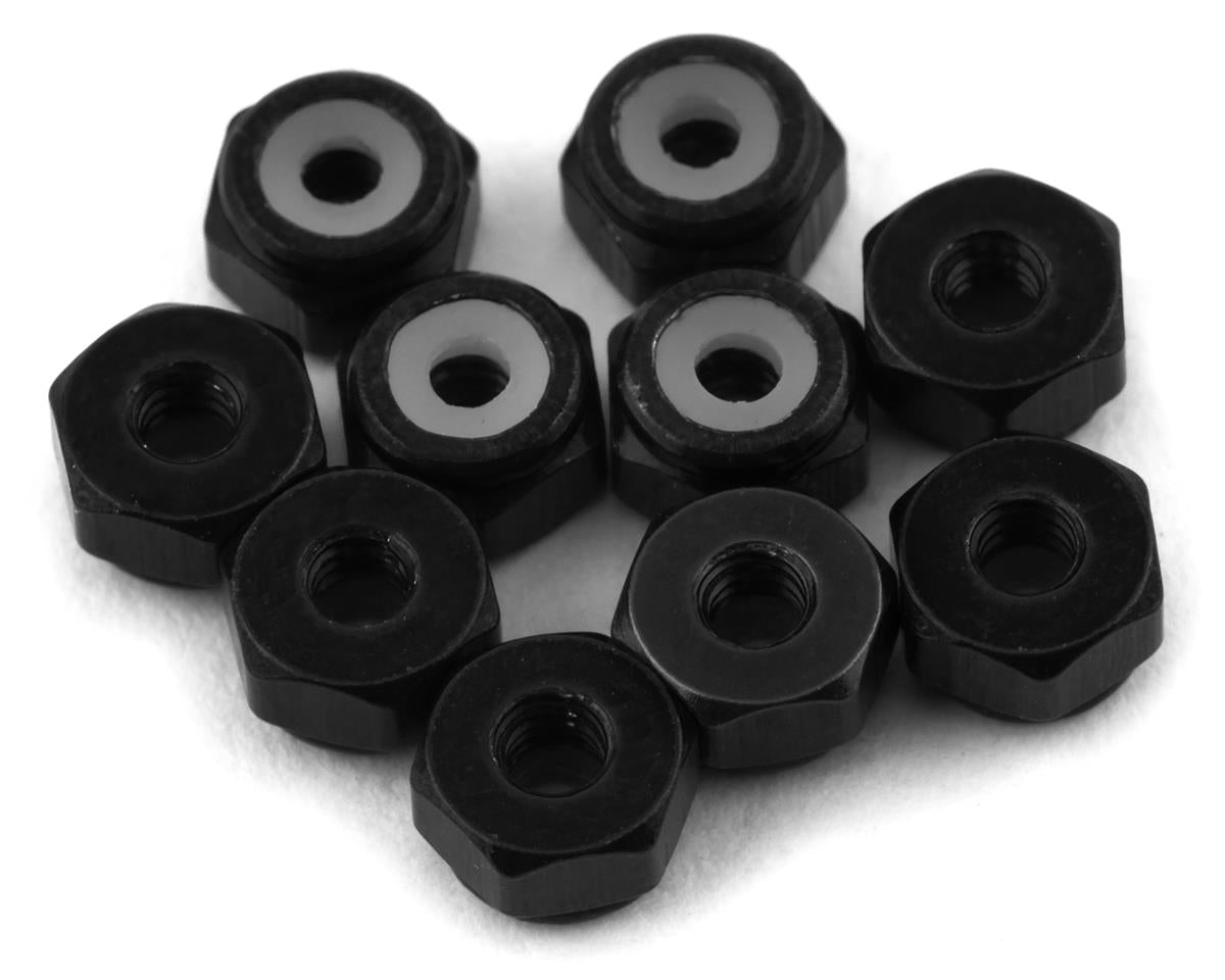 Yeah Racing YA-0565BK 2mm Aluminum Lock Nut (Black) (10)