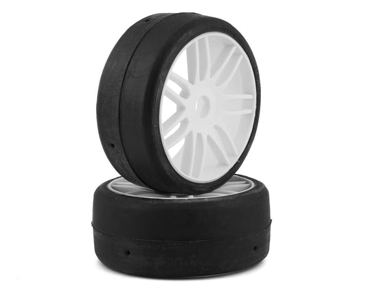 GRP GTH02-S4 GT T02 Slick S4 SoftMedium Mounted Belted Tires 1/8 Buggy