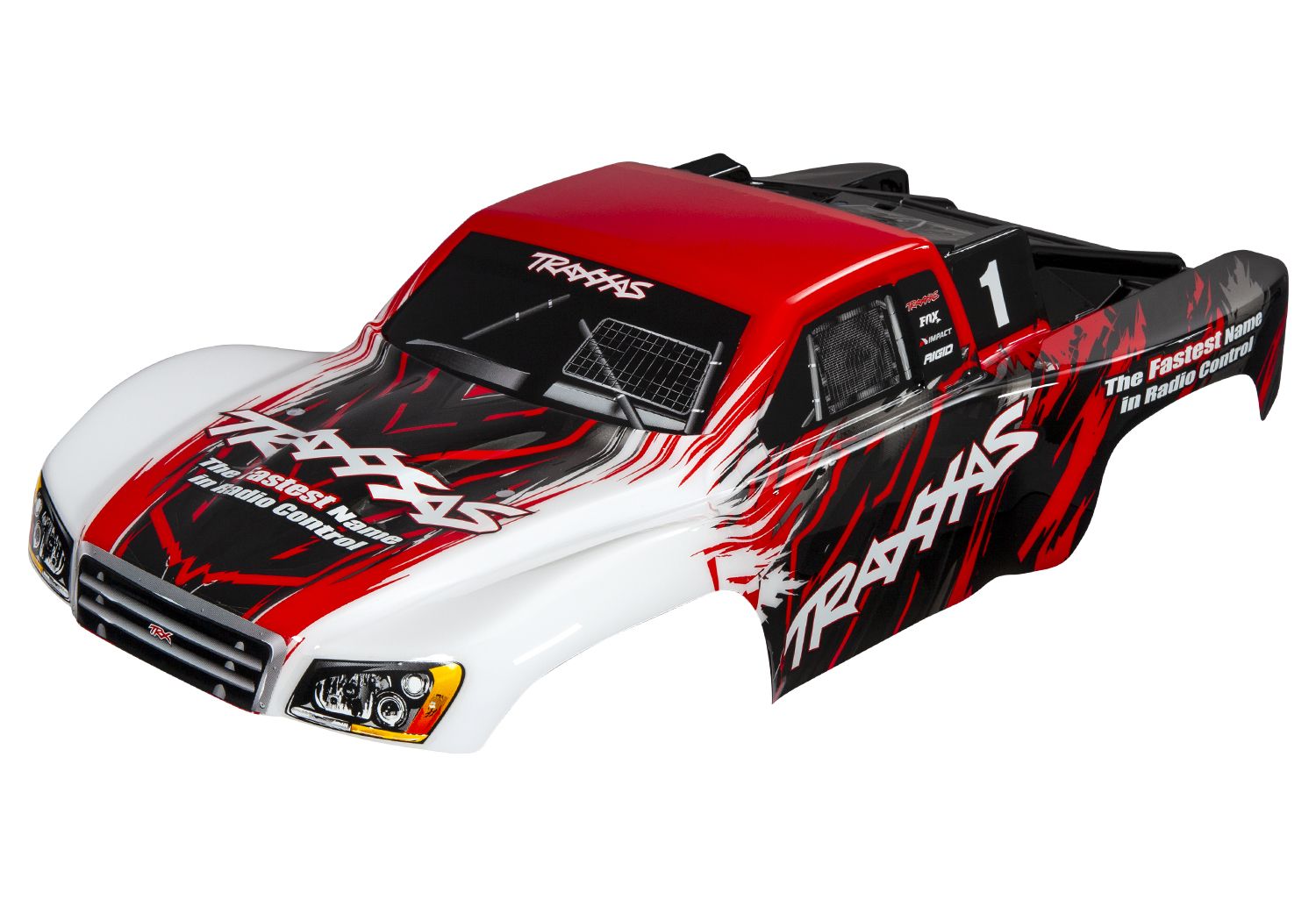 CARROSSERIE TRAXXAS 5824R, SLASH 4X4, ROUGE (PEINT, AUTOCOLLANTS APPLIQUÉS)