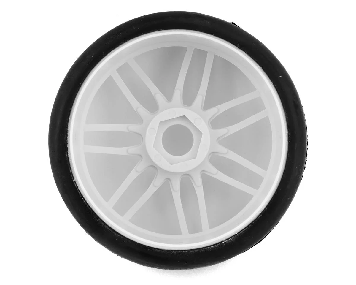 GRP GTH02-S7 GT T02 Slick S7 MediumHard Mounted Belted Tires (2) 1/8 Buggy WHITE