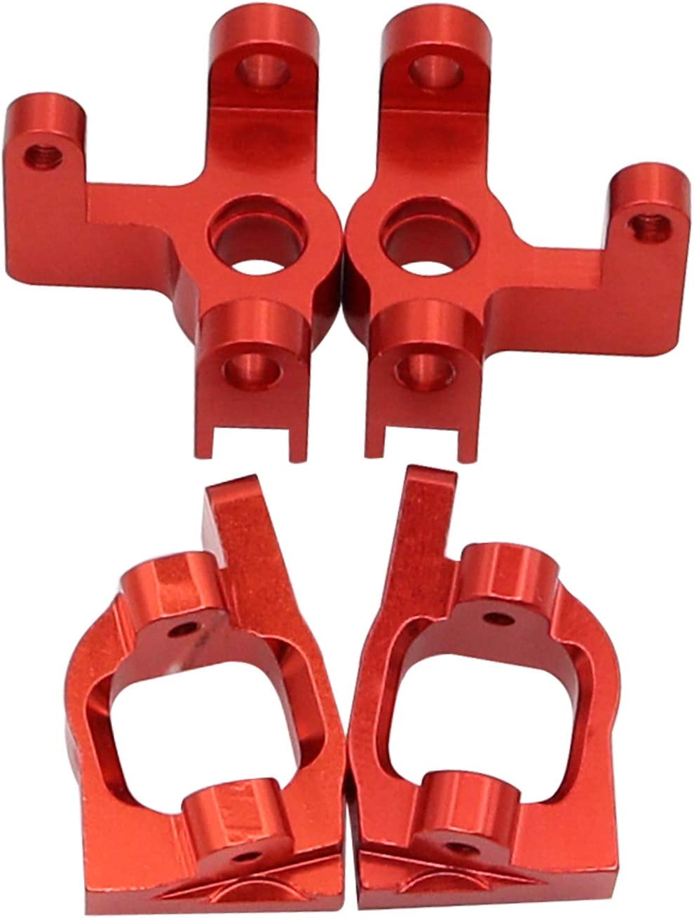 WL TOYS Aluminum RED Alloy 2PCS Front Steering Cup (L/R) & 2PCS C Seat Cars