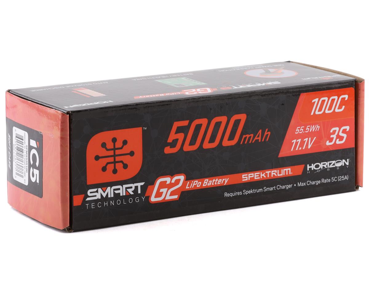 Spektrum RC 3S Smart G2 LiPo 100C Battery Pack (11.1V/5000mAh) w/IC5 Connector