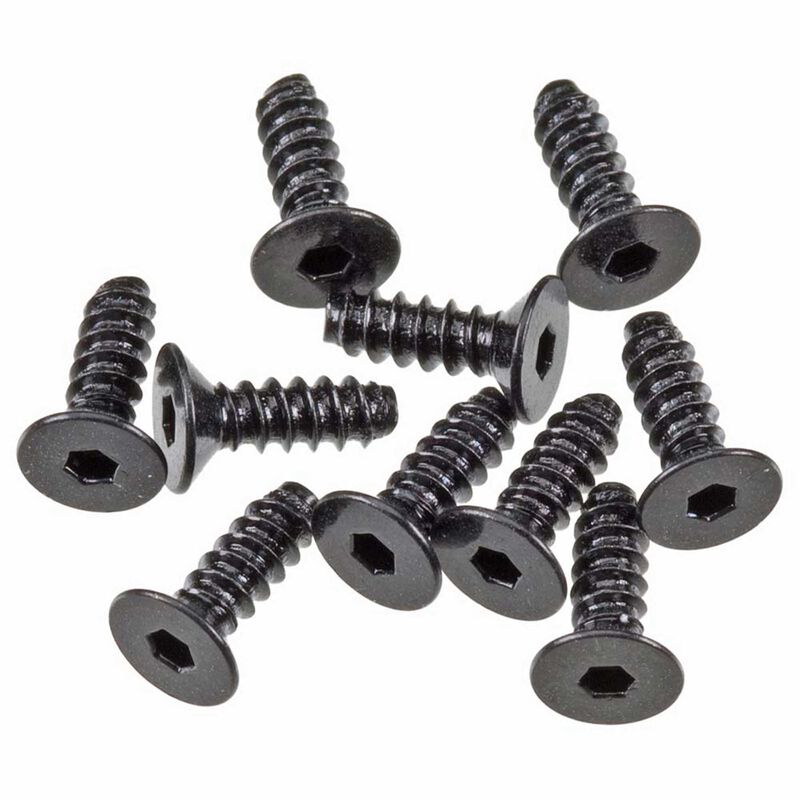 Axial - AXIC0008 Cabeza plana roscadora hexagonal M2.6x8mm Negro(10)