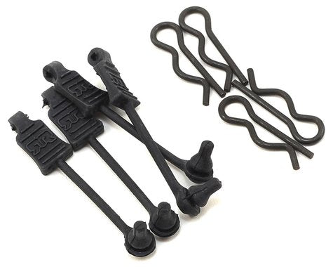 Arrma ARA390178 Clips de corps 1/8 avec dispositifs de retenue en caoutchouc (noir) (4)