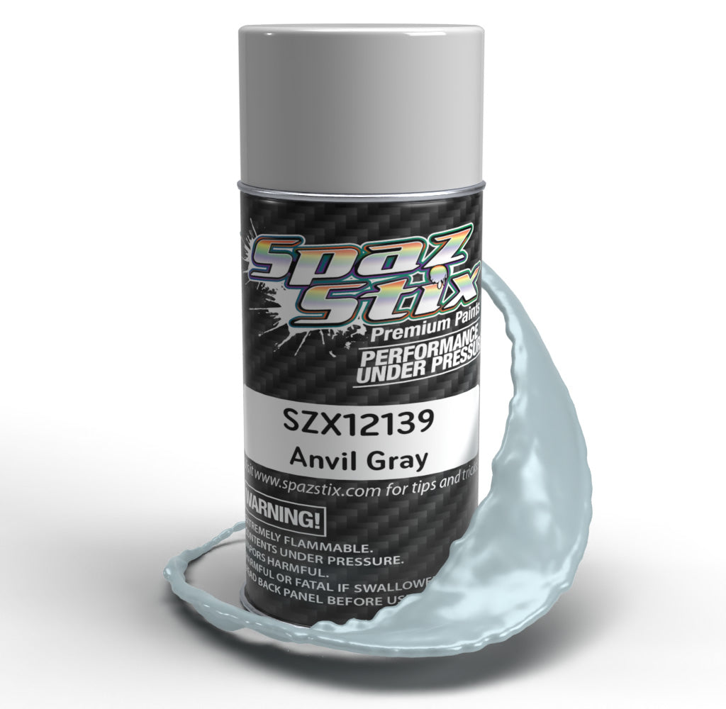 Spaz Stix 12139 Peinture aérosol gris enclume, canette de 3,5 oz