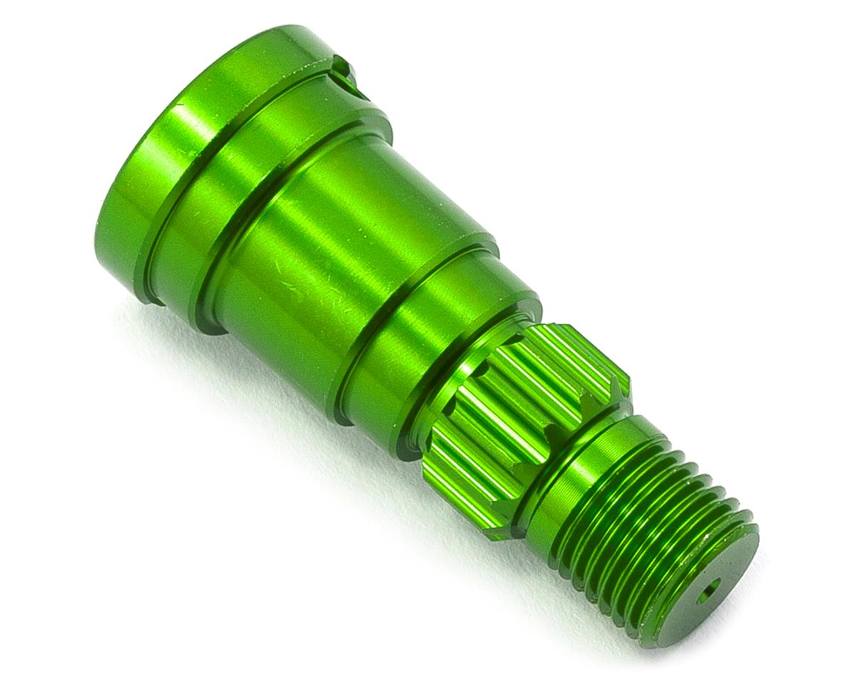 Muñón de eje de aluminio Traxxas 7768G X-Maxx (verde) (usar con TRA7750X)