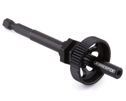 JConcepts 2871-2 Kit de adaptador de taladro para rodaje de neumáticos (negro) (12 mm/17 mm)