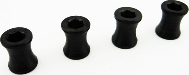 Hot Racing RSSLF117X Cierre de tuerca de barril de rueda de acero M4 (negro) (4)