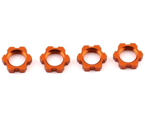 Traxxas 7758T X-Maxx 17mm Splined Wheel Nut (Orange) (4)