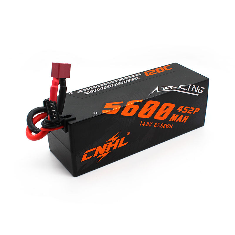 CNHL Racing Series 5600MAH 14.8V 4S 120C Lipo Battery Hard Case with Deans