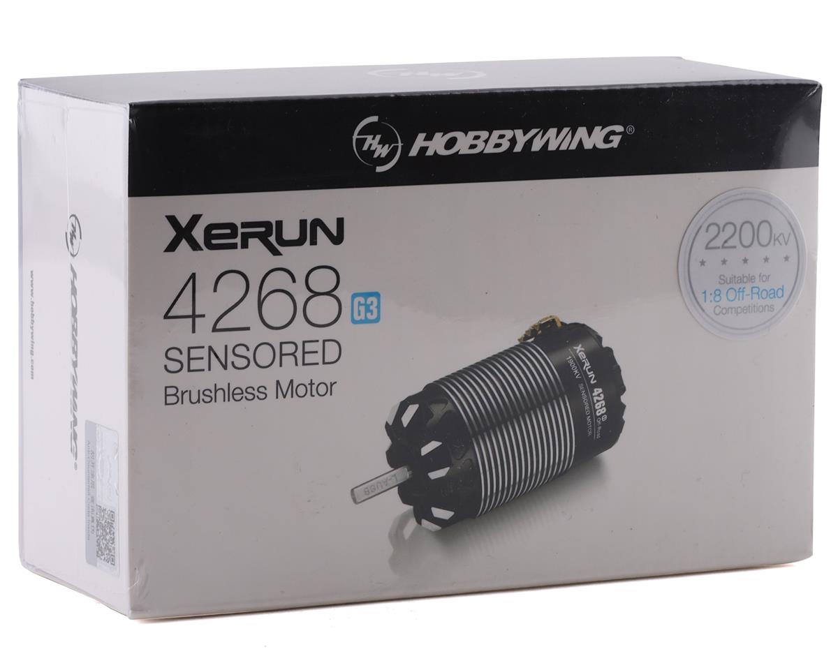 Hobbywing 30401907 Xerun 4268SD G3 Motor sin escobillas con sensor de escala 1/8 (2200 kV)