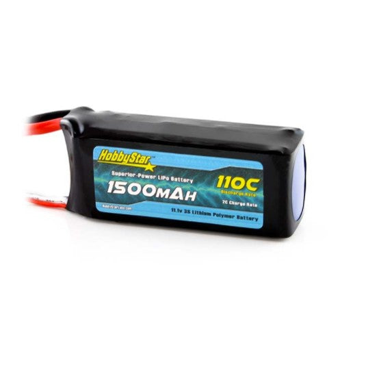 BATERÍA LIPO HOBBYSTAR 1500MAH 11.1V, 3S 110C