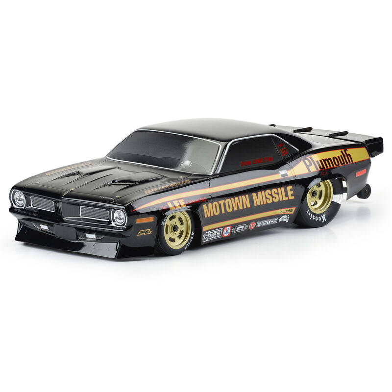 1/10 1972 Plymouth Barracuda Motown Missile Corps Noir : Voiture Drag