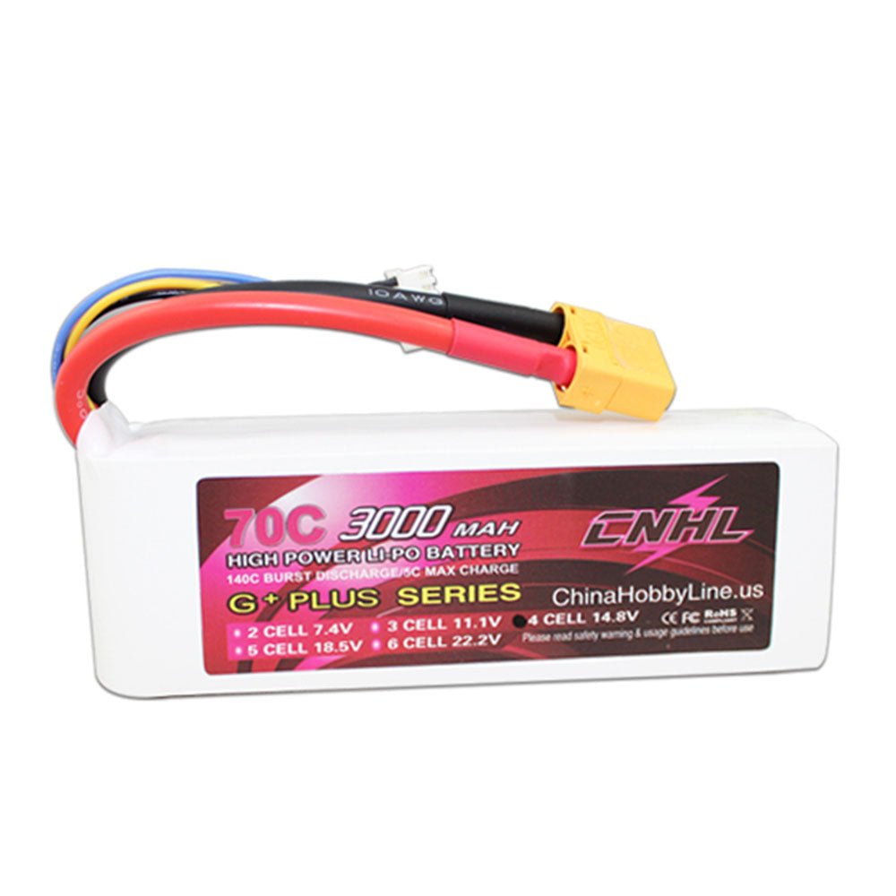 CNHL 300704 G+PLUS 3000mAh 14.8V 4S 70C Batería Lipo LÍNEA HOBBY DE CHINA