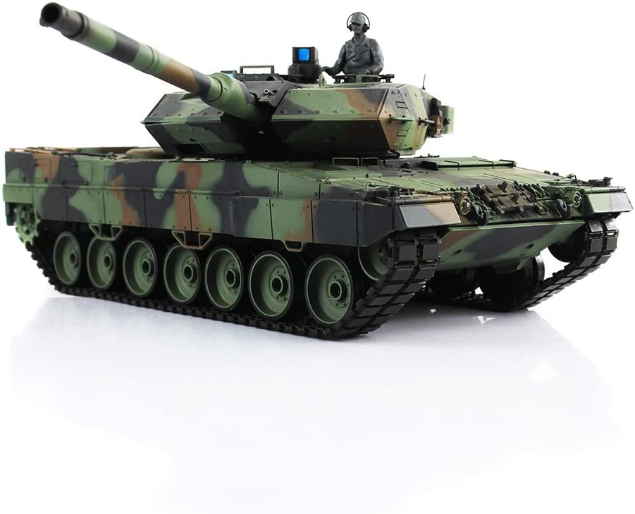 HengLong RC 1/16 escala alemán Leopard 2A6 Air Soft RC tanque de batalla humo y sonido