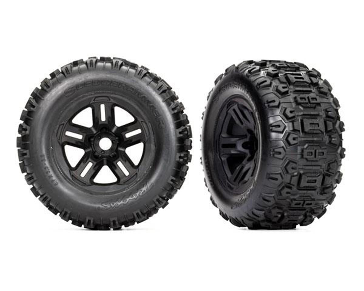 Neumáticos Traxxas Sledgehammer de 3,8 pulgadas premontados con ruedas Monster Truck (negro)