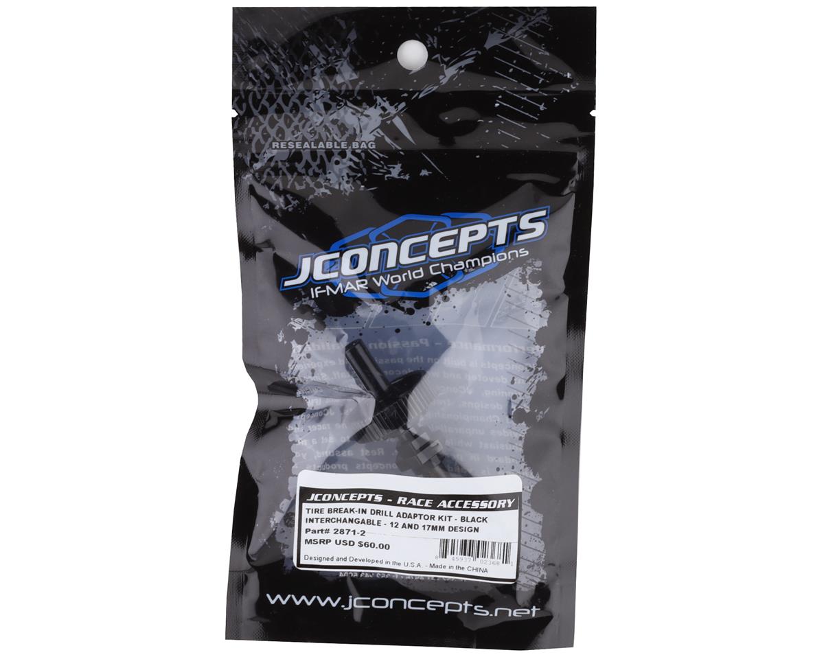 JConcepts 2871-2 Tire Break-In Drill Adaptor Kit (Black) (12mm/17mm)