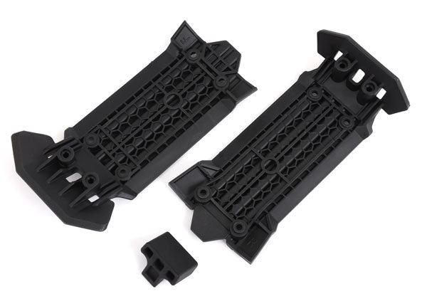 Traxxas 7844 Front and rear skid plates with rubber impact cusion