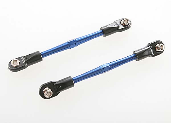 Tendeurs Traxxas 3139A, aluminium (anodisé bleu), maillons d'orteil, 59 mm (2)