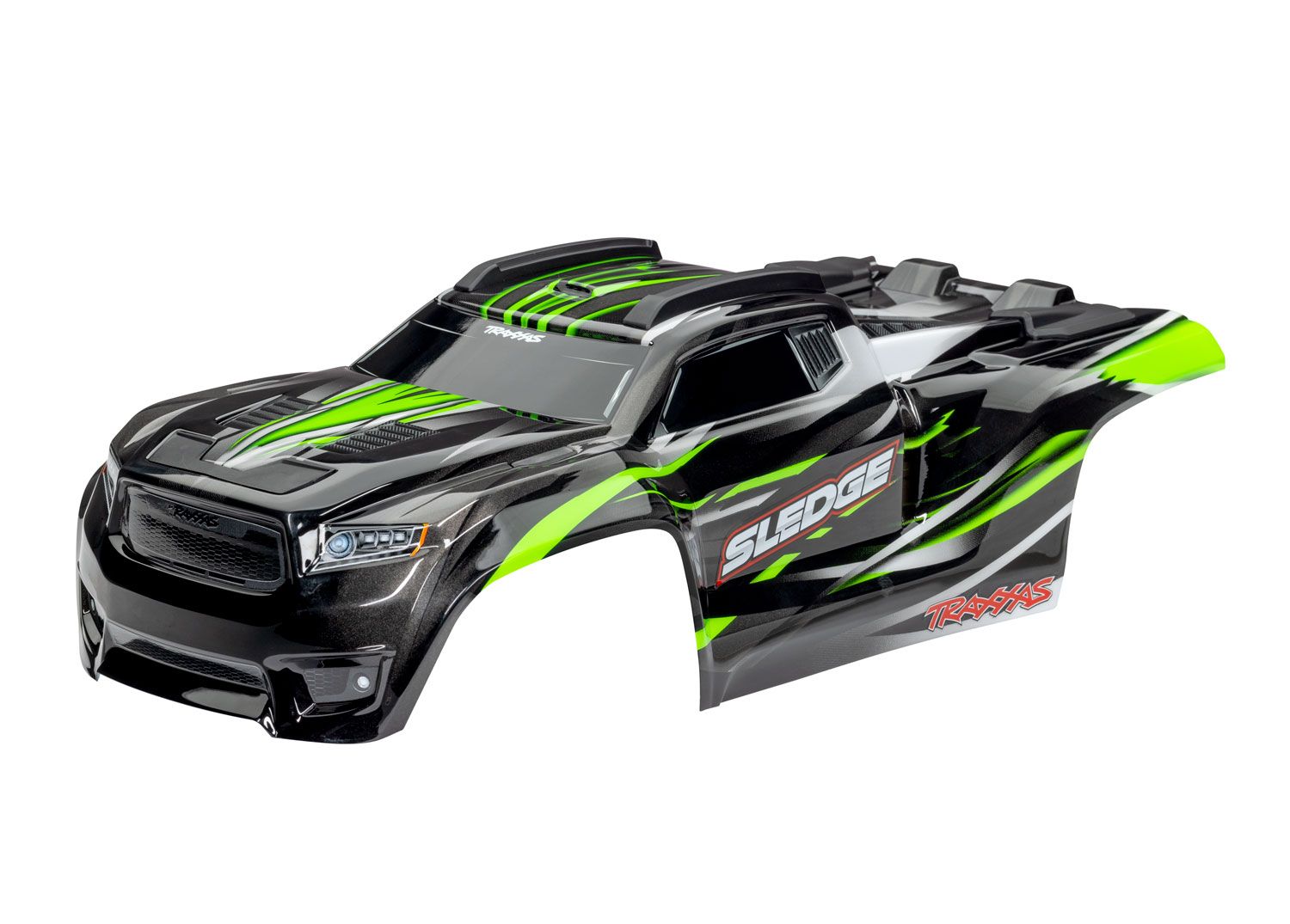 TRAXXAS 9511G BODY, SLEDGE GREEN, COMPLETE