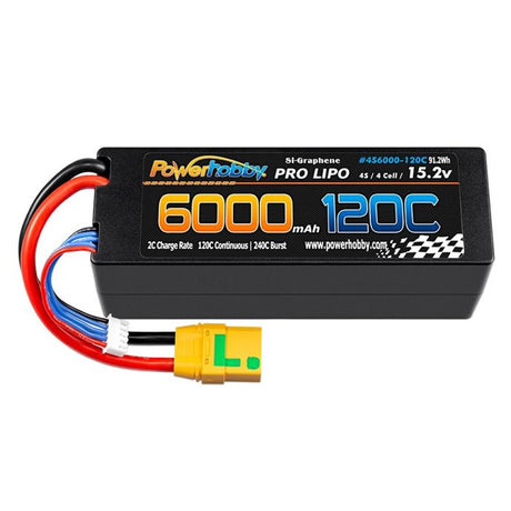 Powerhobby 4s 15.2v HV 6000MAH 120c - 240c Grafeno + Estuche rígido para batería HV Lipo