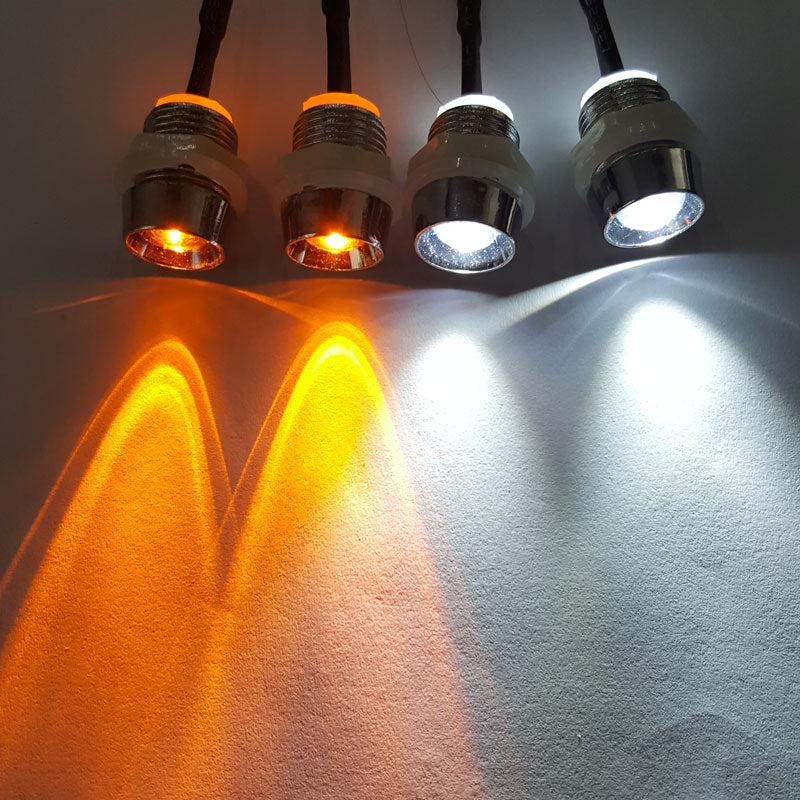 IslandHobbynut KIT DE ILUMINACIÓN 17 -2 LED BLANCOS de 8 mm, 2 LED AMARILLOS de 8 mm (4PCS)