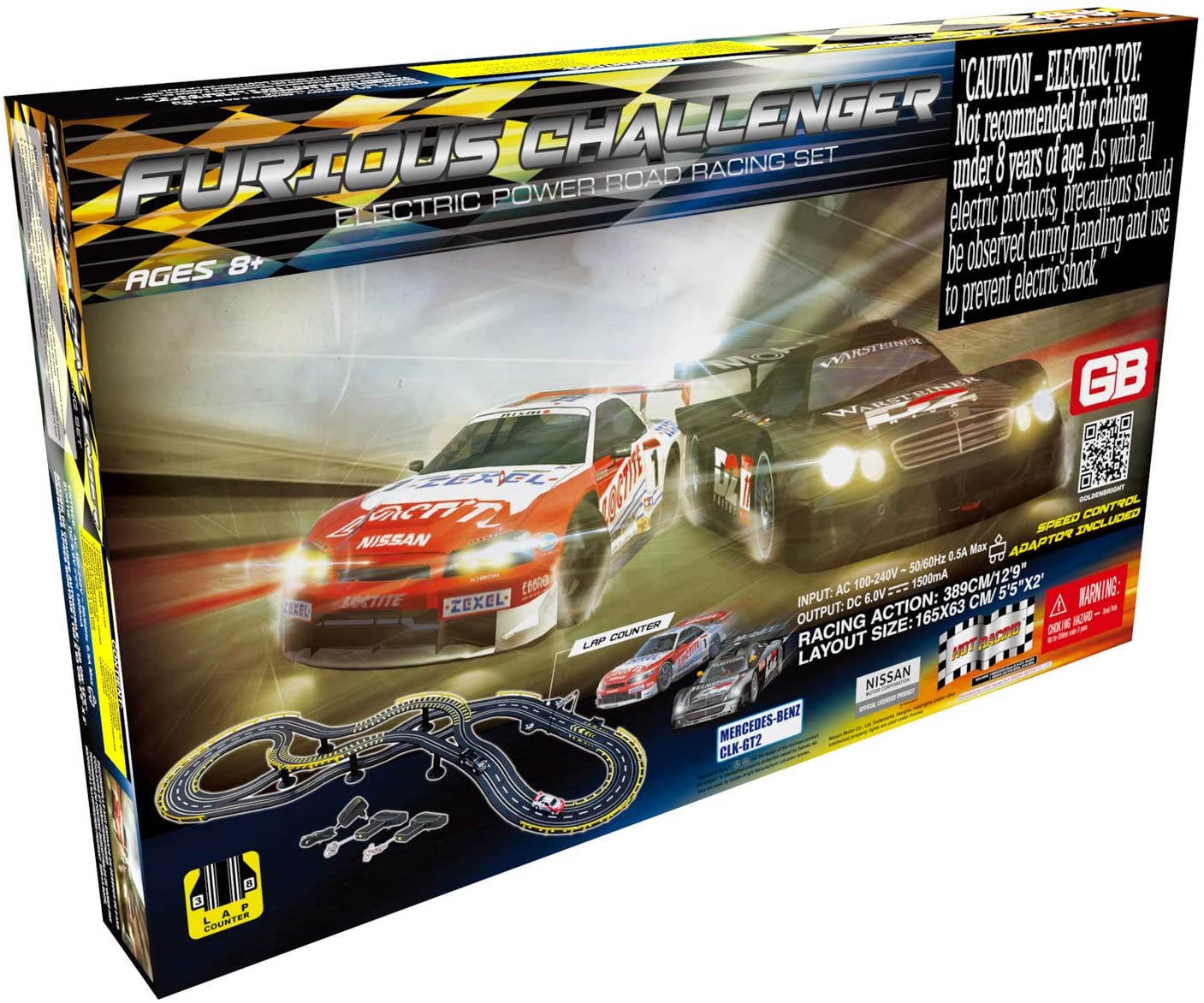 GB 6653 Furious Challenger Electric Power Road Racing Set