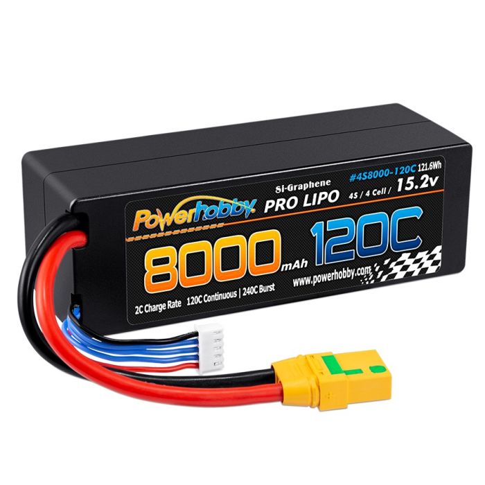 Powerhobby 4s 15.2V 8000MAH 120C HV + GRAPHENE Lipo Battery