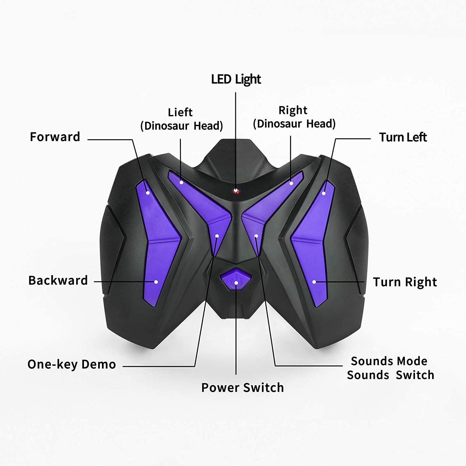 TEMI 8 Channels 2.4G Remote Control Dinosaur for Kids