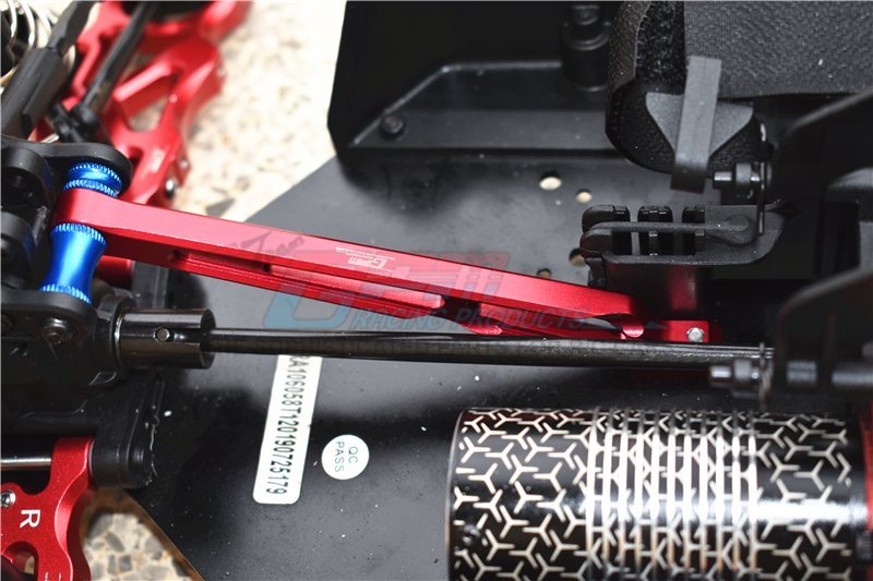 GPM ARRMA MOJAVE 6S BLX Desert Truck Soporte de chasis trasero de aluminio - Juego de 2 piezas