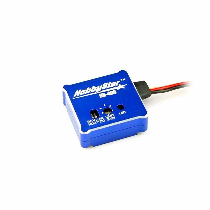 HobbyStar HS-400 Gyro, control de estabilidad ajustable, coche RC con asistencia para la deriva, AZUL