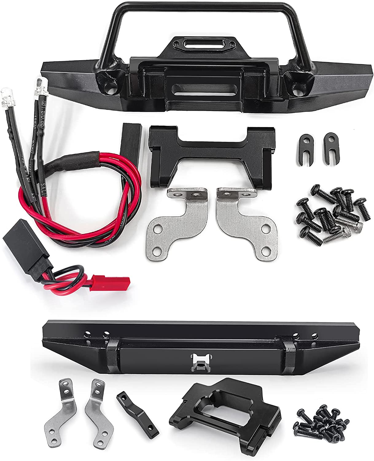 IRonManRc TRX4M 1/18 Scale Aluminum Front & Rear Bumper W/Lights