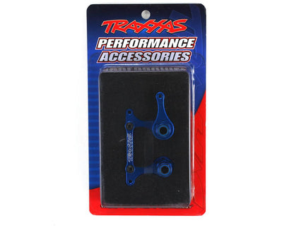 Traxxas 3743A Aluminum Steering Bellcrank Set w/Bearings (Blue)