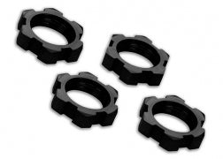 Traxxas 7758A Tuercas de rueda, estriadas, 17 mm, dentadas (anodizadas en negro) (4)