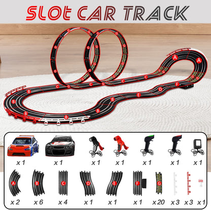 Slot Track Racing High-Speed Electric Powered Super Loop Speedway Track Set