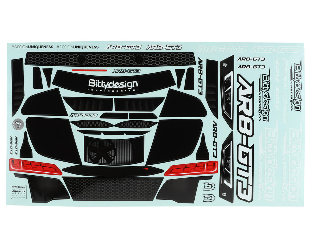 Bittydesign BDYGT7-R8 AR8-GT3 1/7 Carrosserie de supercar (transparent)