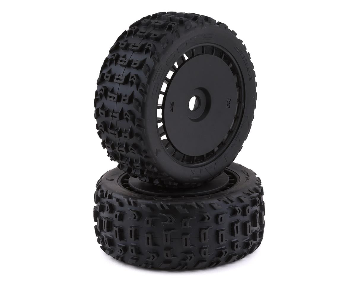 Arrma ARA550097 DBoots Katar T Pneus pré-montés avec ceinture hexagonale de 17 mm (Noir) (2)