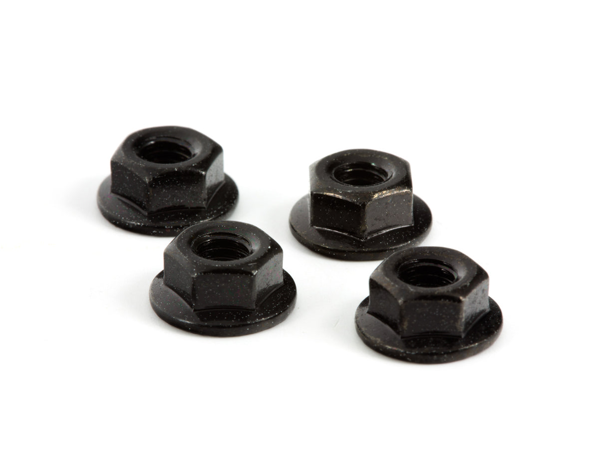 ARRMA AR708003 SERRATED WHEEL NUT M4 (BLACK) (4PCS)