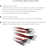 Kit de iluminación RC de 12 LED para dirección/freno/luces Flash RC de simulación inteligente para 1
