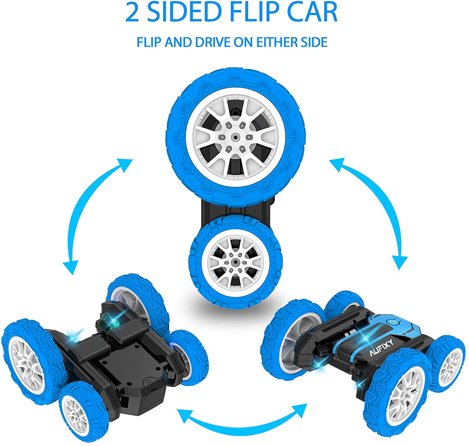 Stunt Roll X002XJBVW3 RC Cars 360 ° Flips Stunt Car Double Sided Rotating 4WD