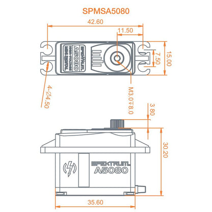 SPEKTRUM SPMSA5080 MT/HS Mini Digital HV Servo
